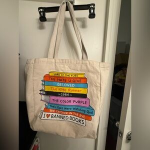 Canvas Banned Books Tote Bag